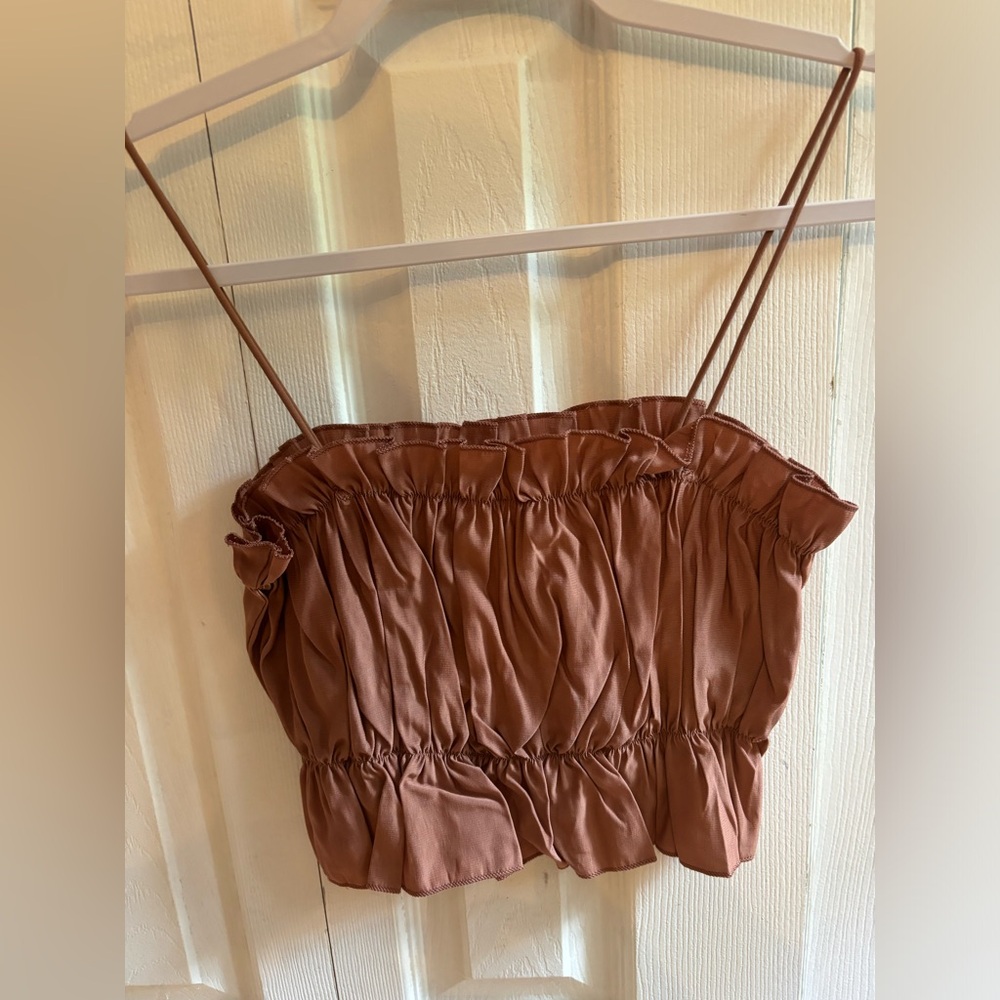 Brown crop top